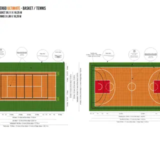 Bergo Flooring Tennis Basket 32,22 X 16,37 M SR OE RE