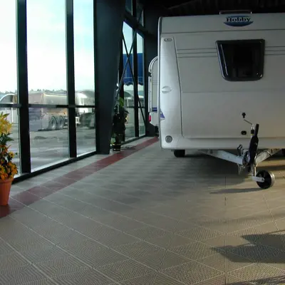 Bergo Flooring caravan showroom Bergo Sand