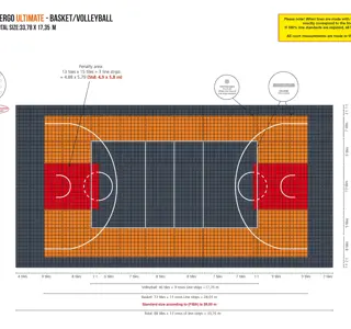Bergo Ultimate Basket Volleyball 33,78X17,35M