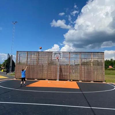 Bergo Basketball court 3x3 Aktivitetsparken Bro Skogås (2)