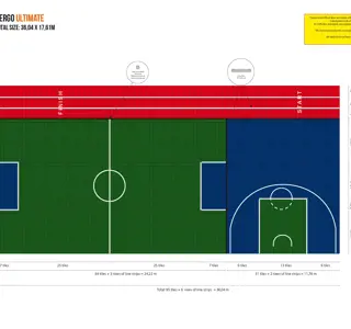 Bergo Flooring Basket Football Running Tracks 36,04 X 17,61 M