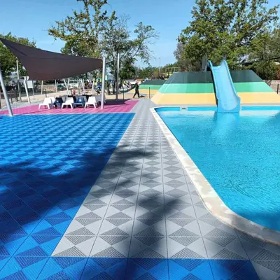 Bergo Flooring pool area Bergo Unique Blue grey pink 3