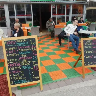 Bergo Flooring Outdoorcafe Bergo XL Green Orange 1