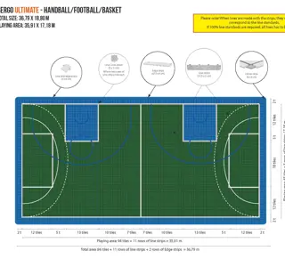 Bergo Ultimate Multicourt Handball Football Basketball 36,79 X 18,80 M (1)