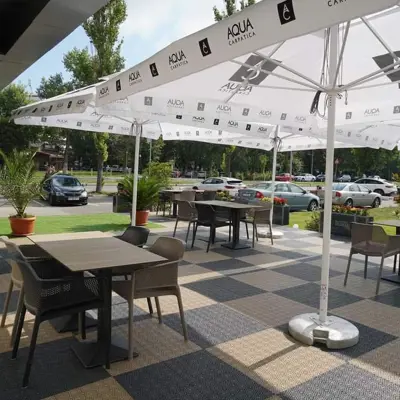 Bergo Flooring Outdoor cafe hotel Bergo XL Cedarwood Graphitegrey
