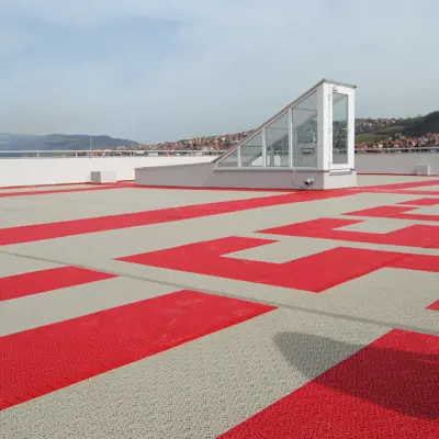 Bergo Flooring Outdoorcafe red beige