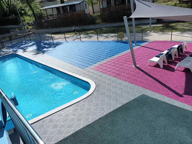 Bergo Flooring pool area Bergo Unique Blue grey pink 2