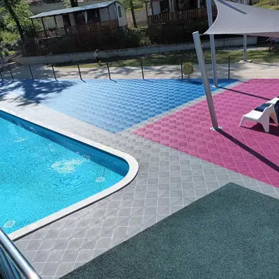 Bergo Flooring pool area Bergo Unique Blue grey pink 2
