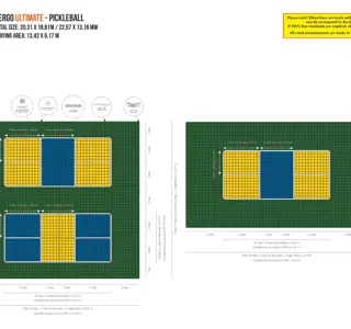 Bergo Ultimate Pickleball 20,31 X 19,61 M 22,57 X 13,16 M