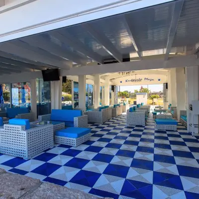 Bergo Flooring Outdoorcafe by sea Bergo Unique Blue and white 4
