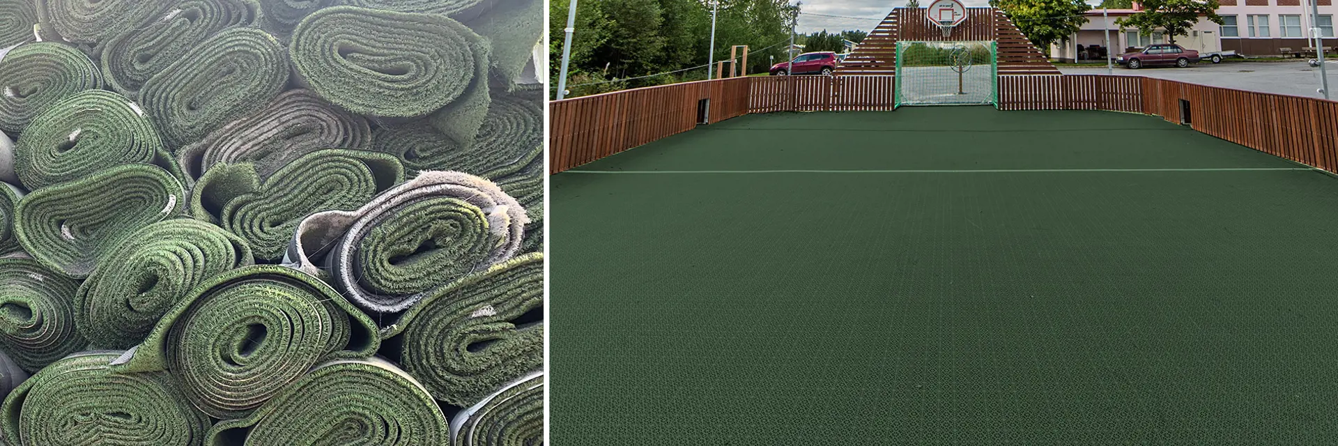 Recycled Turf Bergo Sport Court Montage