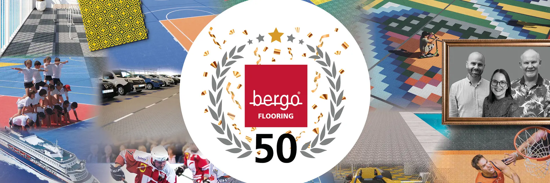 Bergo Flooring 50 Years Collage Social