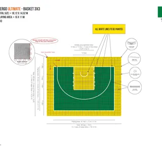Bergo Flooring Design Drawing 3X3 18,12X14,52M All Lines To Be Painted Ultimate Plain Yellow Green