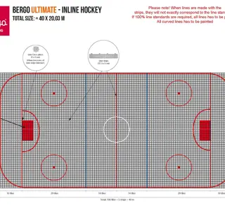 Bergo Flooring Ultimate Inline Hockey 40 X 20,03 M